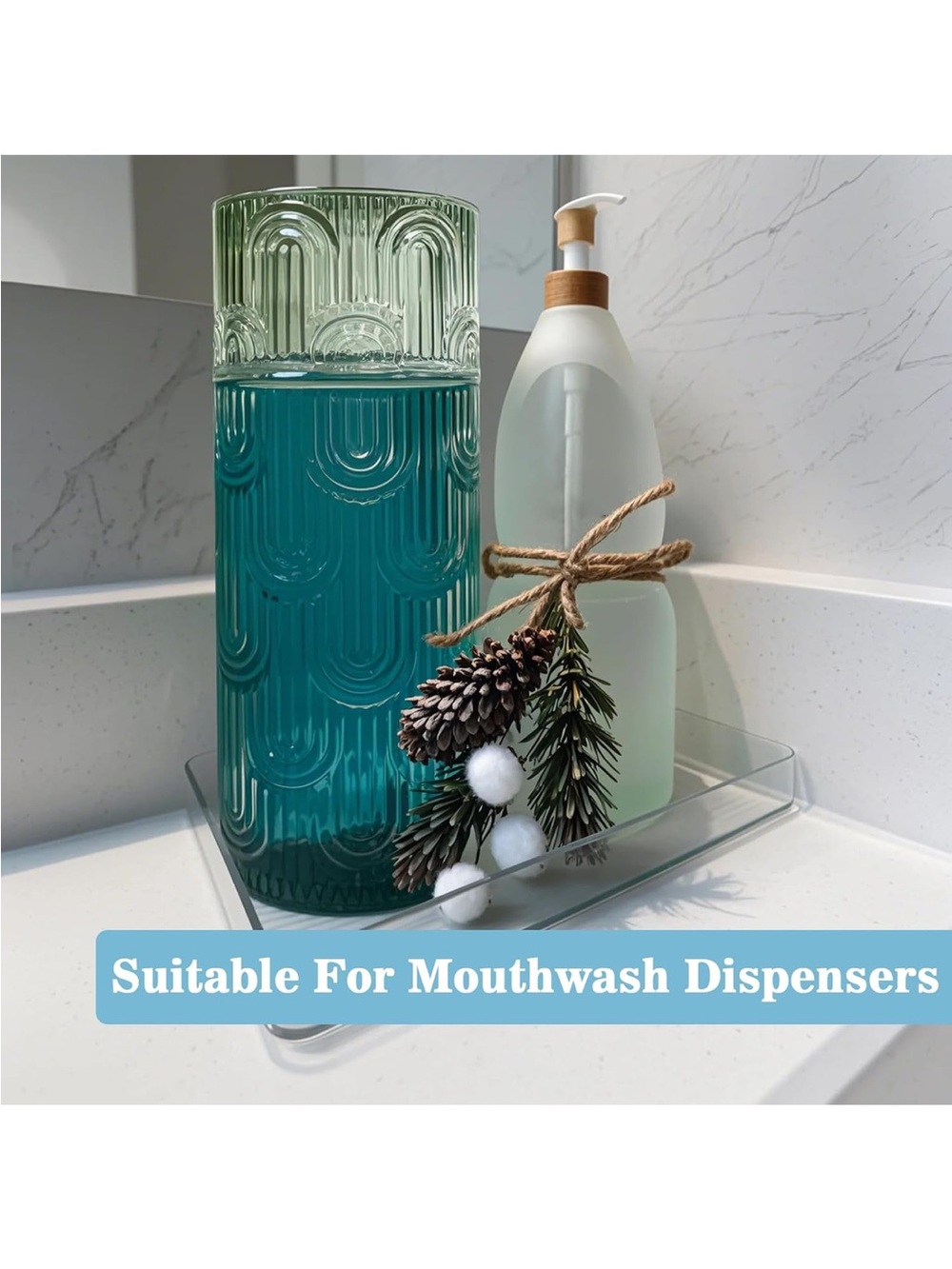 Bedside Water Carafe and Glass Set, 21.6 Oz Glass Carafe with 6 Oz Cup - Picture 5 of 6